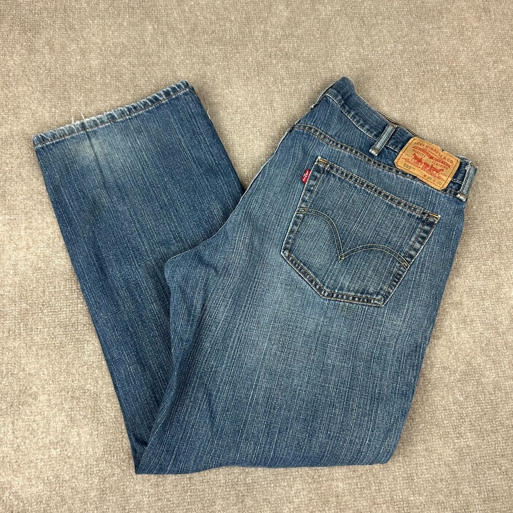 Levis 559 Jeans Mens 38x30 Blue Denim Cotton Relaxed Fit Straight Leg Mid Rise